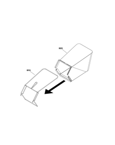 Grass Catcher (7501600) Diagram and Parts List for 7800825-JS38 2012 Briggs and Stratton Lawn Mower